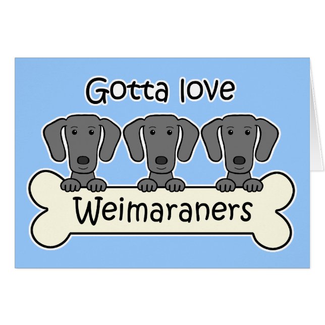 Three Weimaraners (Front Horizontal)
