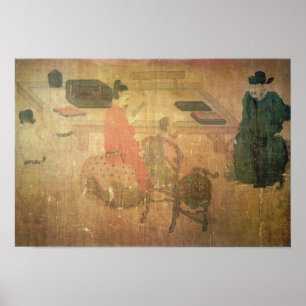 Three Well-Read Men from Lieou-Li T'ang Poster