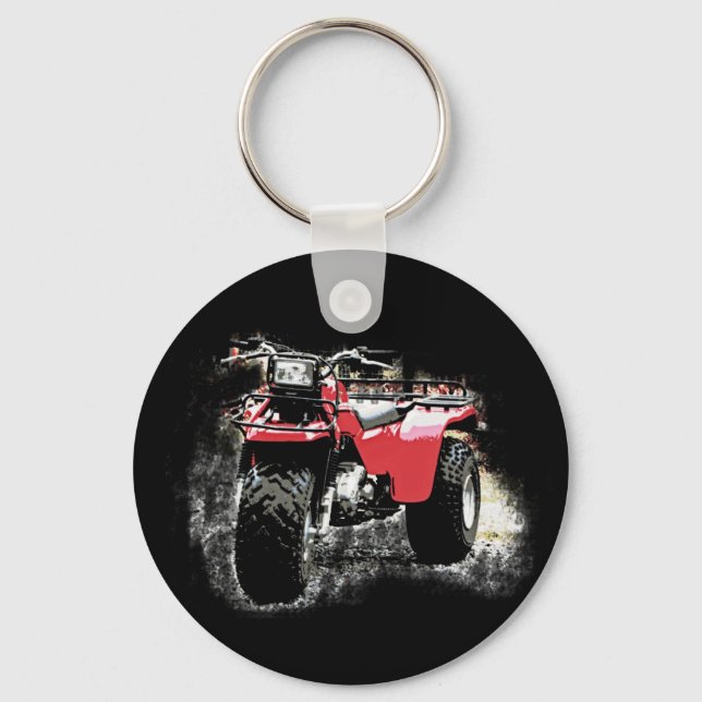 Three Wheeled ATC Red Trike Motorbike Key Ring (Front)