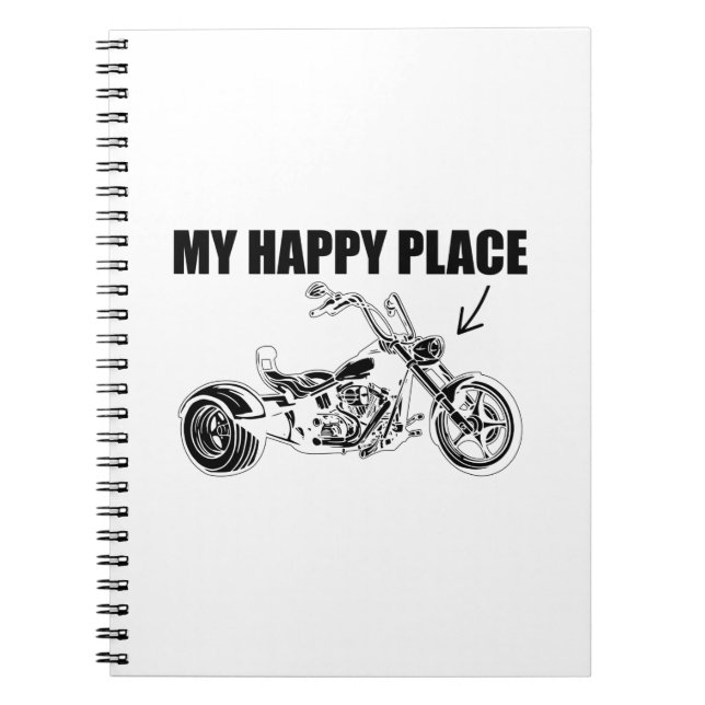 Three-wheeled Motorcycle Trike Triker Trikes Gift Notebook (Front)