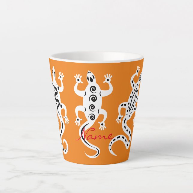 Three White Lizards Thunder_Cove Southwest Style Latte Mug (Front)