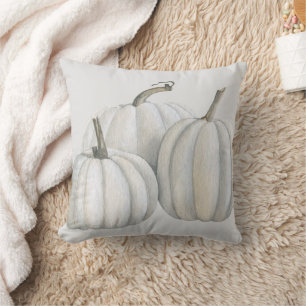 Three White Pumpkins Cushion