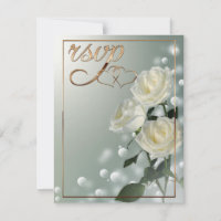 Three White Roses/Gold Trim