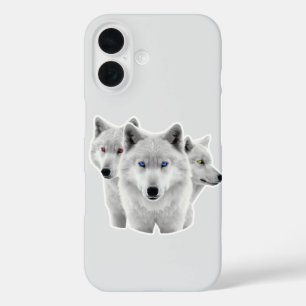 Three White Wolves iPhone 16 Case