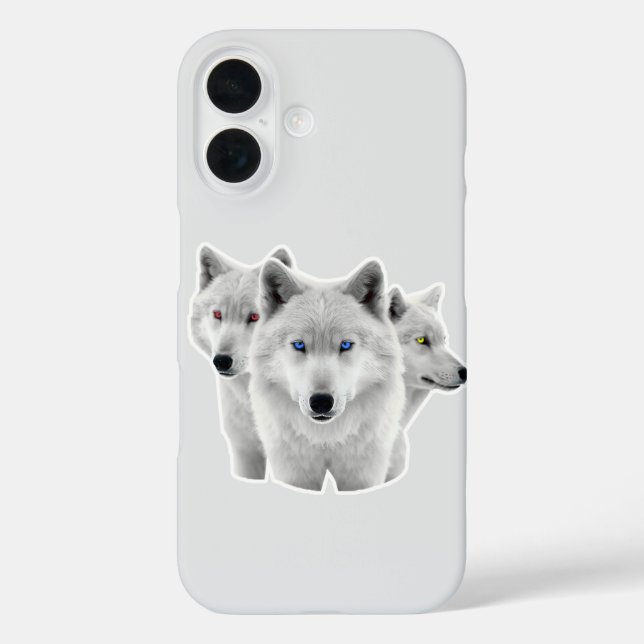 Three White Wolves Case-Mate iPhone Case (Back)
