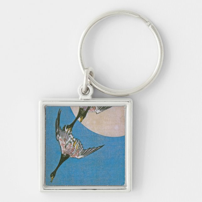 Three Wild Geese Flying Downward Key Ring (Front)