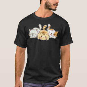 Three Wise Cats Cute See No Evil Hear No Evil Spea T-Shirt