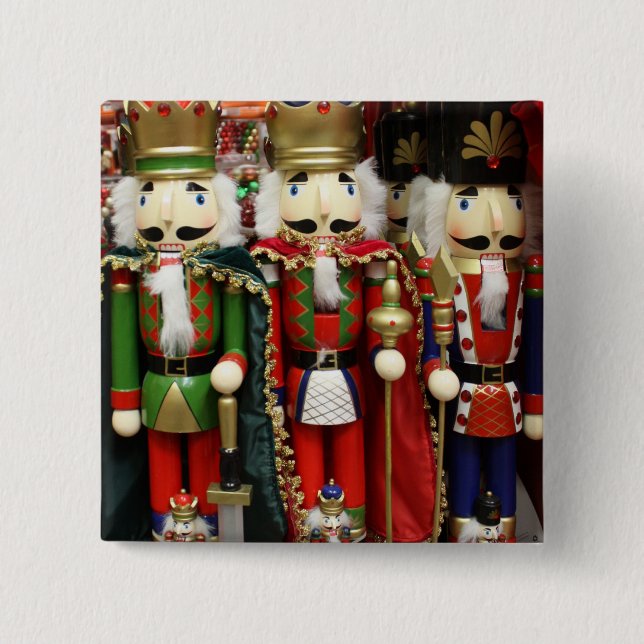 Three Wise Crackers - Nutcracker Soldiers 15 Cm Square Badge (Front)