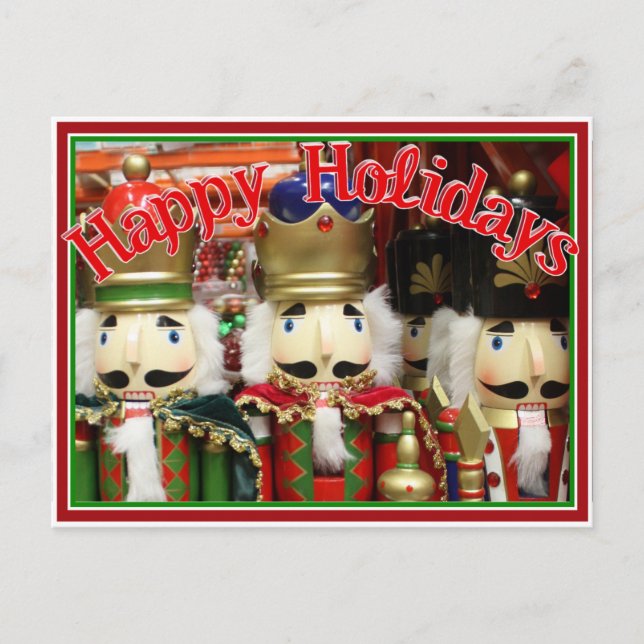 Three Wise Crackers - Nutcracker Soldiers Postcard (Front)