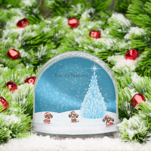 Three Wise Dachshunds Snow Globe
