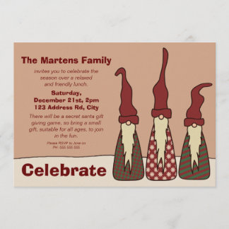 Three Wise Elves, christmas party invitation