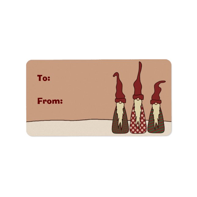 Three Wise Elves, gift labels (Front)