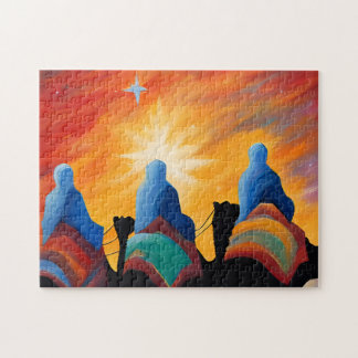 Three Wise Men Abstract Holy Night Christmas  Jigsaw Puzzle