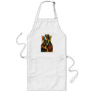 Three Wise Men Abstract Nativity Art Long Apron