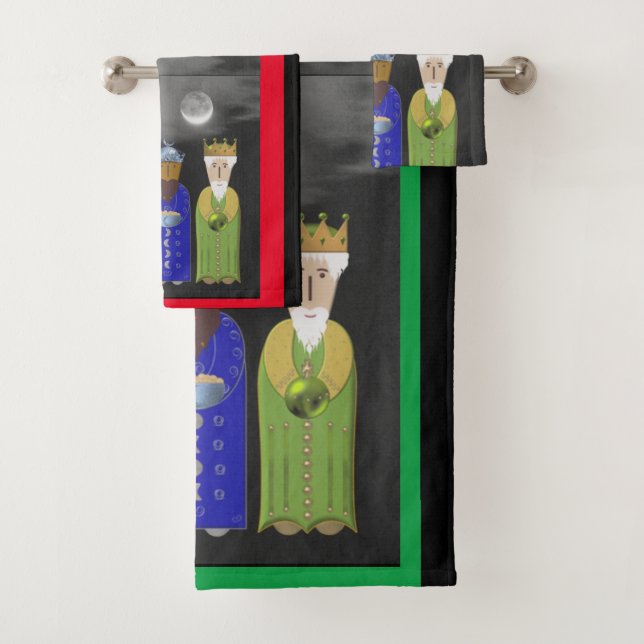 Three Wise Men Bathroom Towel Set (Insitu)