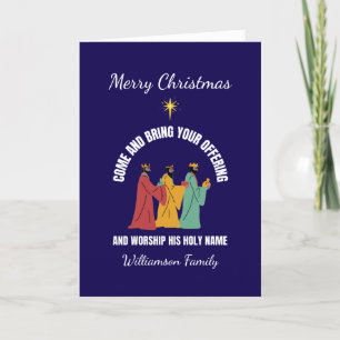 Three Wise Men Christian Christmas Holiday Card