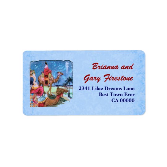 Three Wise Men Christmas Address Label
