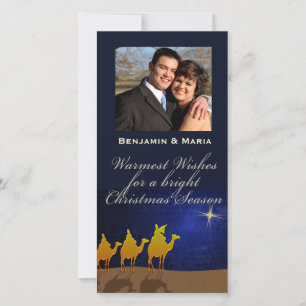 Three Wise Men Christmas Personalised Photo Card