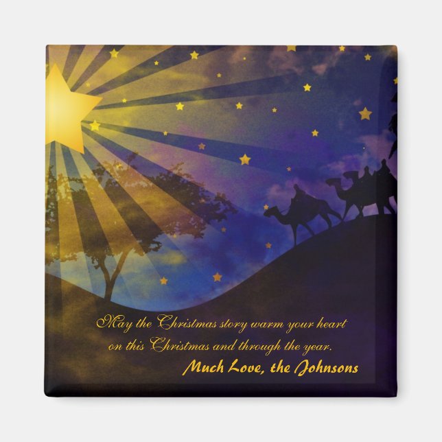 Three Wise Men & Christmas Star Fridge Magnet (Front)