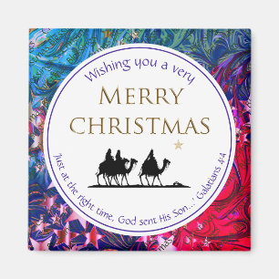Three Wise Men CHRISTMAS STARS Scripture Magnet