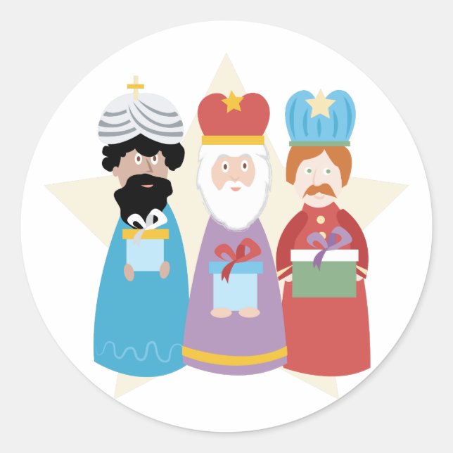Three Wise Men Classic Round Sticker (Front)
