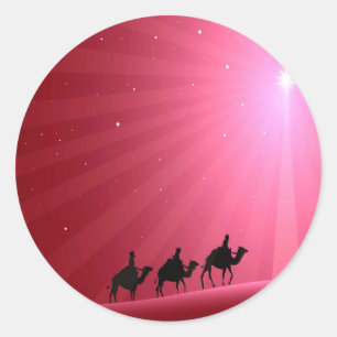 THREE WISE MEN CLASSIC ROUND STICKER