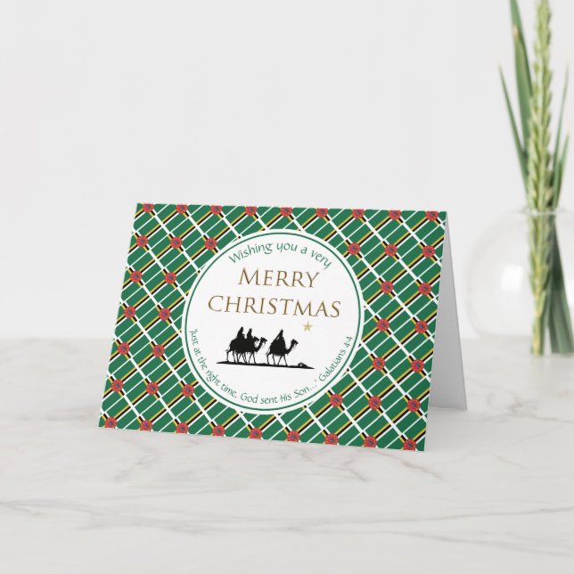 Three Wise Men DOMINICA Christmas Holiday Card (Front)