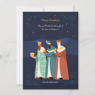 Three Wise Men Epiphany Greeting Card