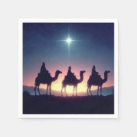 Three Wise Men Following a Star