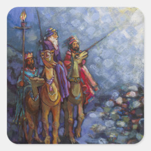Three Wise Men Following Star Stickers