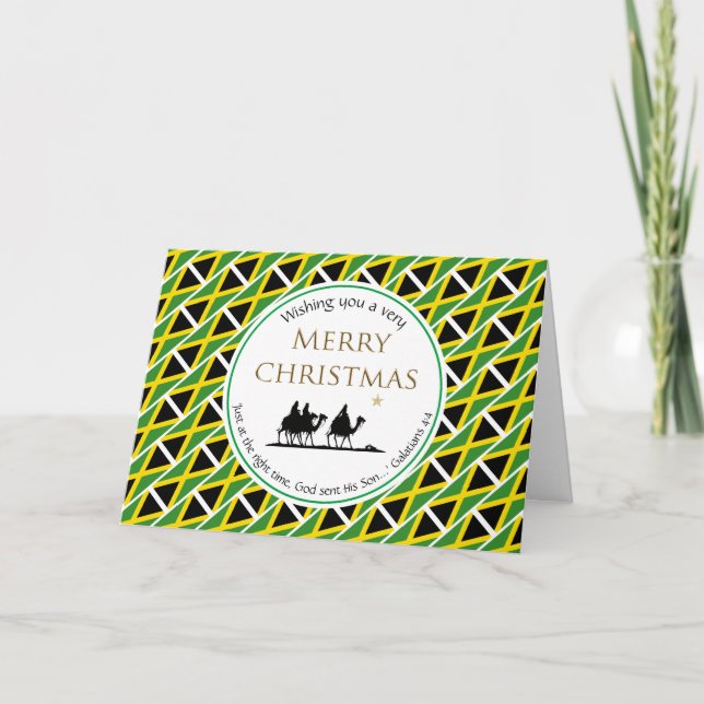 Three Wise Men JAMAICA Christmas Holiday Card (Front)