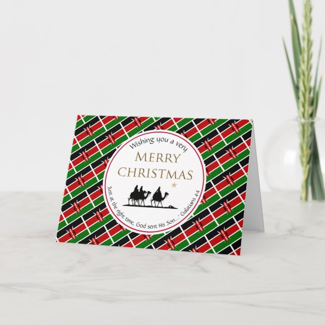 Three Wise Men KENYA Christmas Holiday Card (Front)