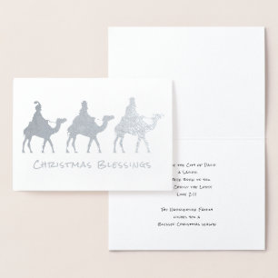 Three Wise Men Magi Christmas Blessings Foil Card