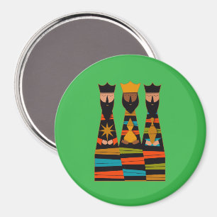 Three Wise Men Modern Mid-Century Magnet