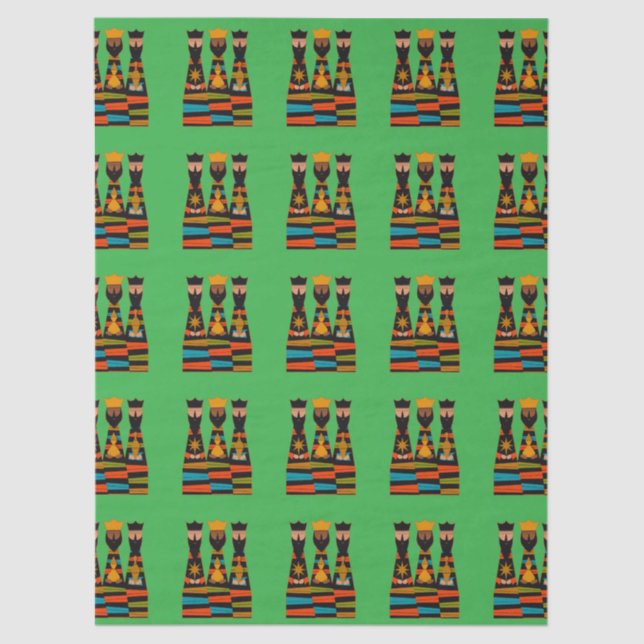 Three Wise Men Modern Mid-Century Tissue Paper (Front)