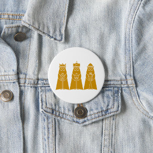 Three Wise Men Modern Nativity Kings 7.5 Cm Round Badge