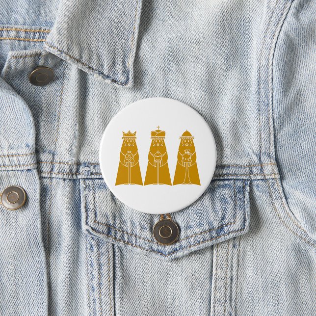Three Wise Men Modern Nativity Kings 7.5 Cm Round Badge (Creator Uploaded)