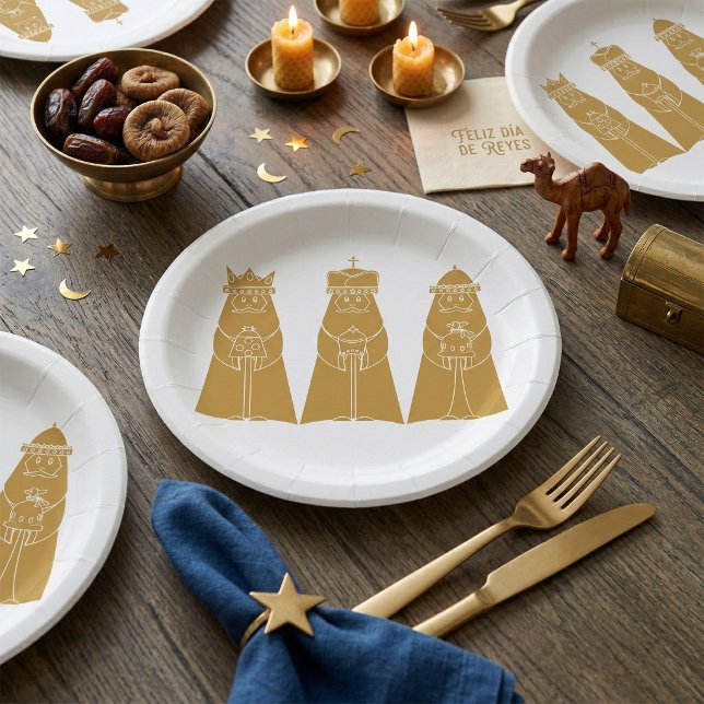 Three Wise Men Modern Nativity Kings Paper Plate (Creator Uploaded)