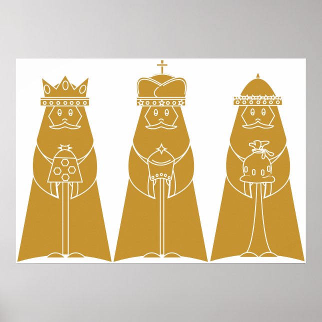Three Wise Men Modern Nativity Kings Poster (Front)