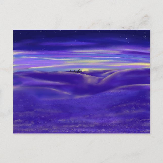 Three wise men modern watercolor postcard (Front)