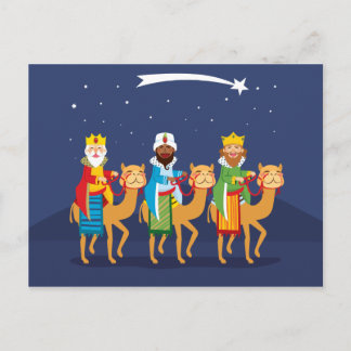 Three Wise Men On Camel Postcard