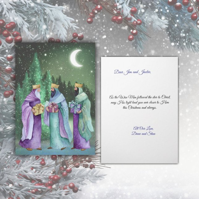 Three Wise Men On Their Sacred Journey Holiday Card (Creator Uploaded)