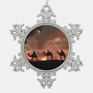 Three Wise Men Pewter Snowflake ornament