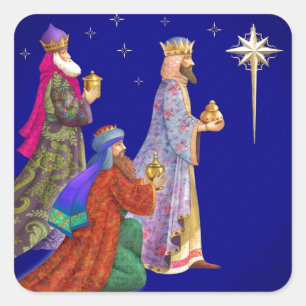 Three wise men square sticker
