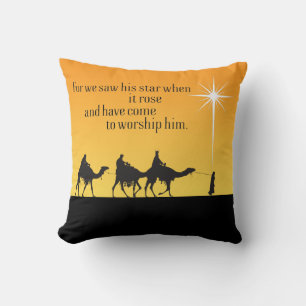 Three Wise Men Star of Bethlehem Christmas Accent  Cushion