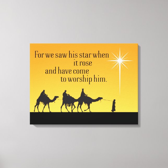Three Wise Men Star of Bethlehem Christmas Canvas  Print (Front)