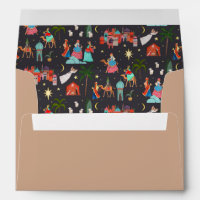 Three Wise men Three Kings Christmas pattern lined