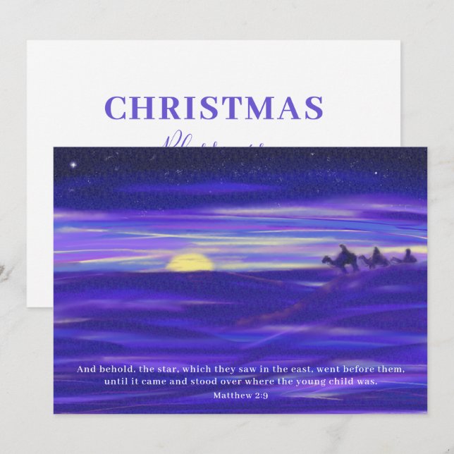 Three wise men watercolor Personalised Holiday Card (Front/Back)