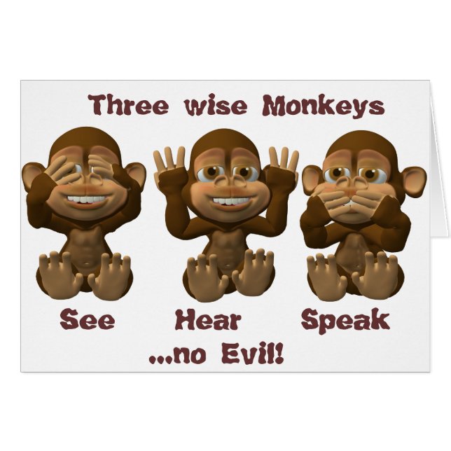 three wise monkeys (Front Horizontal)