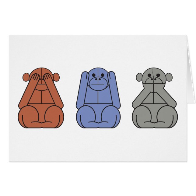 Three Wise Monkeys (Front Horizontal)